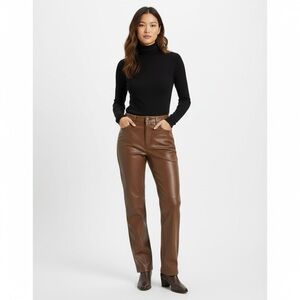 Madison d’Amelie brown Vegan leather pants, size 2